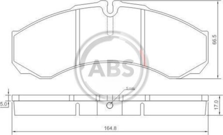 Гальмівні колодки, дискове гальмо (набір) A.B.S. 37299