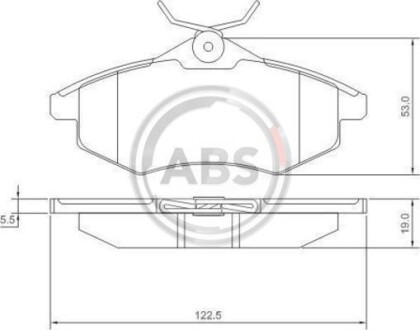 Гальмівні колодки дискові (1 к-т) A.B.S. 37307