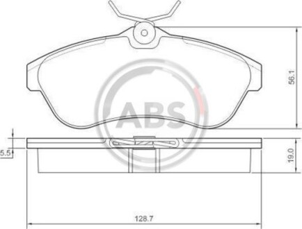 Гальмівні колодки, дискове гальмо (набір) A.B.S. 37308