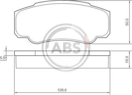 Гальмівнi колодки дисковi зад. Fiat Ducato 02- A.B.S. 37333