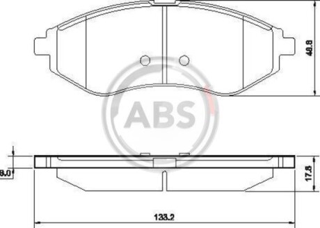 Гальмівні колодки, дискове гальмо (набір) A.B.S. 37352