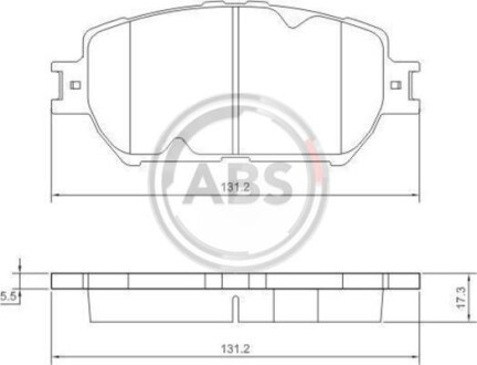 Гальмівні колодки, дискове гальмо (набір) A.B.S. 37356