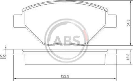 Колодки гальм.перед. Renault Megane II 1.4I 02.02- A.B.S. 37398