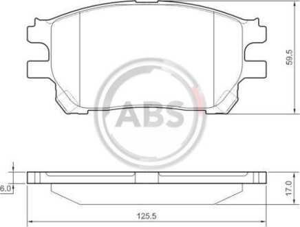 Гальмівні колодки, дискове гальмо (набір) A.B.S. 37421