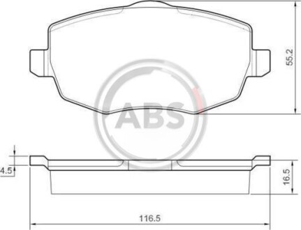 Гальмівні колодки, дискове гальмо (набір) A.B.S. 37444