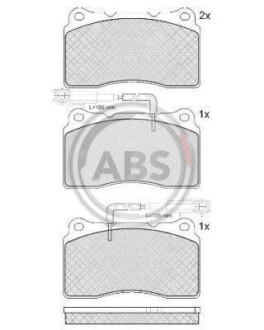 Гальмівні колодки, дискове гальмо (набір) A.B.S. 37486
