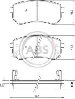 Колодка гальм. HYUNDAI / KIA i10/Picanto задн. (ABS) A.B.S. 37515