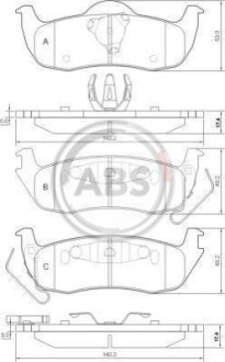 Гальмівні колодки, дискове гальмо (набір) A.B.S. 37534