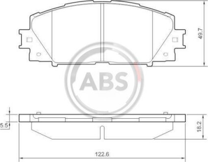 Гальмівні колодки перед. Toyota Yaris 1.0 VVT-i,1.3 VVT-i,D-4D A.B.S. 37542