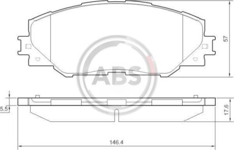 Колодка торм. диск. TOYOTA RAV 4 передн. (ABS) A.B.S. 37543