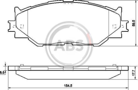 Гальмівні колодки, дискове гальмо (набір) A.B.S. 37547