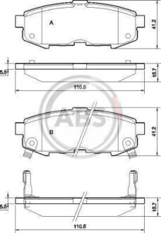 Гальмівні колодки, дискове гальмо (набір) A.B.S. 37569