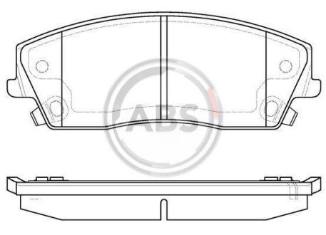 Гальмiвнi колодки дискові перед. Chysler 300 / Chrysler 300C / Dod A.B.S. 37609