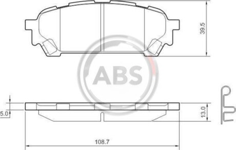 Гальмівні колодки, дискове гальмо (набір) A.B.S. 37611