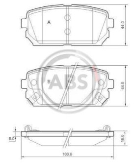 Гальмівні колодки, дискове гальмо (набір) A.B.S. 37621