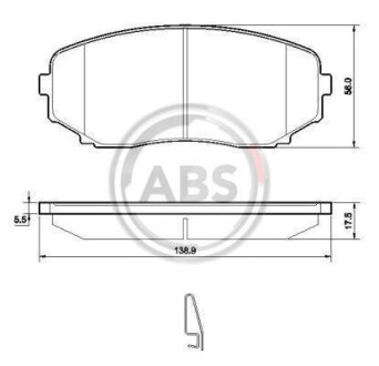 Колодка гальм. диск. MAZDA CX-7 передн. (ABS) A.B.S. 37643