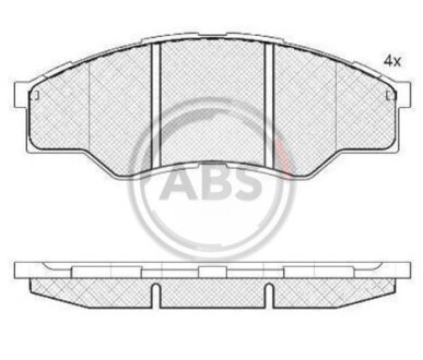 Гальмівні колодки, дискове гальмо (набір) A.B.S. 37684