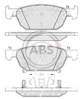 Колодки гальмівні перед.(механіка) Honda Accord 08- A.B.S. 37720