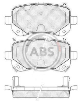 Гальмівні колодки, дискове гальмо (набір) A.B.S. 37733