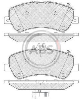 Гальмівні колодки, дискове гальмо (набір) A.B.S. 37748