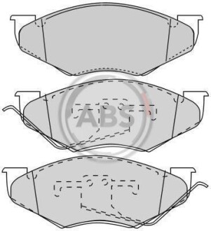 Гальмівні колодки, дискове гальмо (набір) A.B.S. 38416