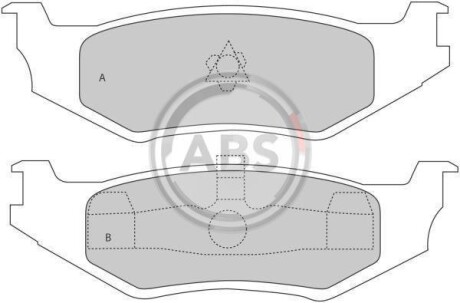 Гальмівні колодки, дискове гальмо (набір) A.B.S. 38512