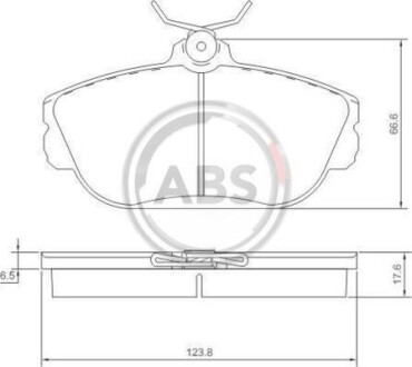 Гальмівні колодки, дискове гальмо (набір) A.B.S. 38601