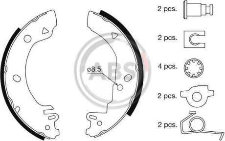 Гальмівні колодки (набір) A.B.S. 8856