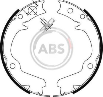 Комплект гальмівних колодок, гальмівна система стоянки A.B.S. 9116