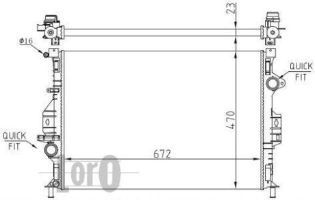 Радіатор двигуна FORD Abakus 0170170050