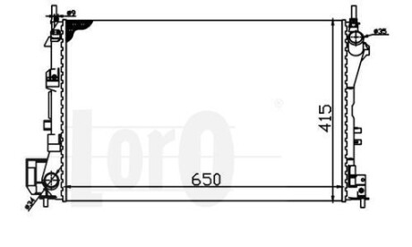 Радіатор охолодження двигуна CROMA/SIGNUM/VECTRA C 1.8 i 16V/2.0 16V DT (AC+/-) 02- Abakus 037-017-0026