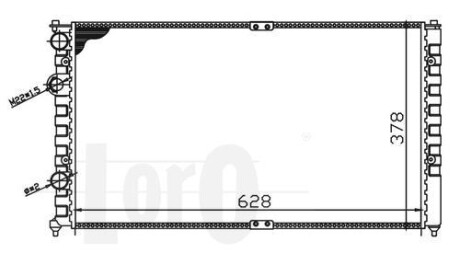 Радіатор системи охолодження VW POLO 1.9SDI/TDI 94- Abakus 0530170067