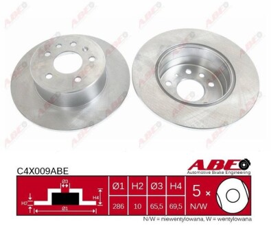 Диск гальмівний ABE C4X009ABE