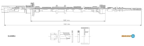 ТРОС ЗЧЕПЛЕННЯ FIAT BRAVA/BRAVO 95> 1510/1060MM ADRIAUTO 1101091