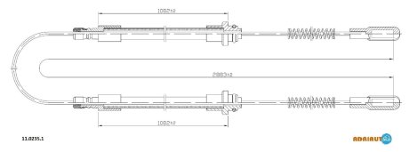 Трос стояночного гальма ADRIAUTO 1102351