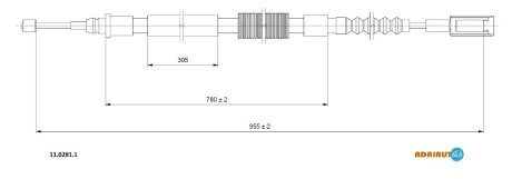 Трос ручного ADRIAUTO 1102811