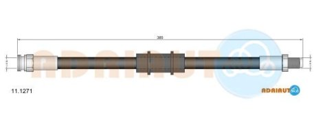 Шланг гальмівн.передній Fiat Fiorino 88-01 ADRIAUTO 111271