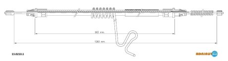 Трос ручного гальма ADRIAUTO 1302101