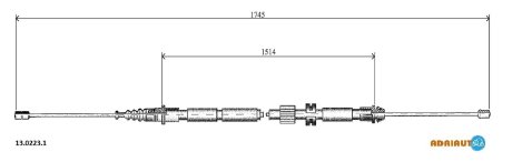 Тросик стояночного тормоза ADRIAUTO 1302231