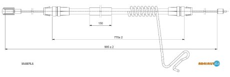 Трос зупиночних гальм ADRIAUTO 1302711