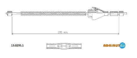 Трос стояночного гальма ADRIAUTO 1302951