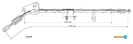 Трос ручного гальма ADRIAUTO 220229