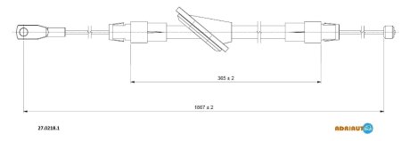 Трос ручного тормоза ADRIAUTO 2702181