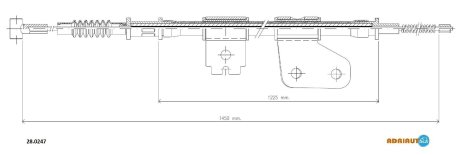 Трос ручного гальма ADRIAUTO 280247