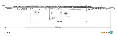 Трос ручного гальма ADRIAUTO 280250