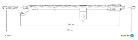 Трос стояночного гальма ADRIAUTO 2802691