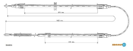 Трос ручного гальма ADRIAUTO 330211
