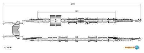 Трос ручного гальма ADRIAUTO 3302141