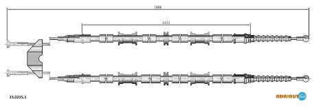 Трос ручного гальма ADRIAUTO 3302151