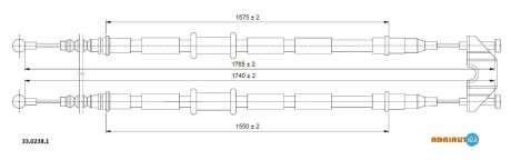 Трос зупиночних гальм ADRIAUTO 33.0238.1